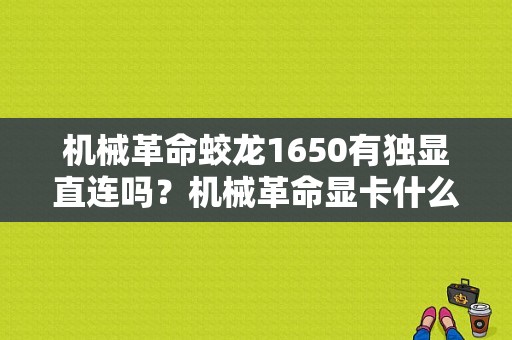 机械革命蛟龙1650有独显直连吗？机械革命显卡什么样子