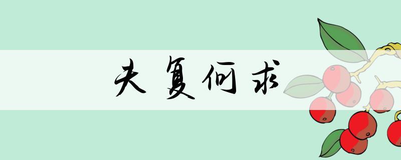 逝者如斯夫何求是什么意思?有你如斯夫复何求是什么意思-图1 逝者如斯夫何求是什么意思?有你如斯夫复何求是什么意思-图1