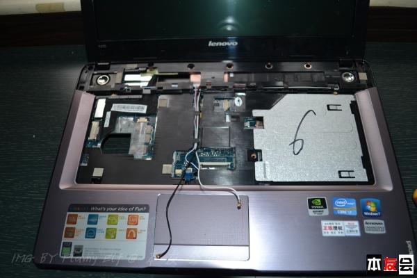 联想y470无线网卡天线怎么拆？y470网卡什么型号-图1