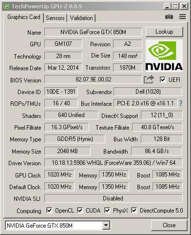 gtx850m2g显卡相当于什么水平?gtx850m2g怎么样-图3 gtx850m2g显卡相当于什么水平?gtx850m2g怎么样-图3