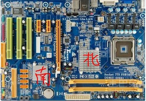 电脑主版的南桥北桥是什么,有什么用,在什么位置,多大?神舟笔记本南桥和北桥-图2 电脑主版的南桥北桥是什么,有什么用,在什么位置,多大?神舟笔记本南桥和北桥-图2